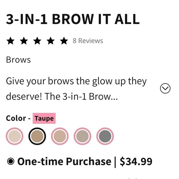 Glamnetic TAUPE 3-in-1 Brow It All Wand | NEW | NIB | Brow Pencil - Picture 3 of 16